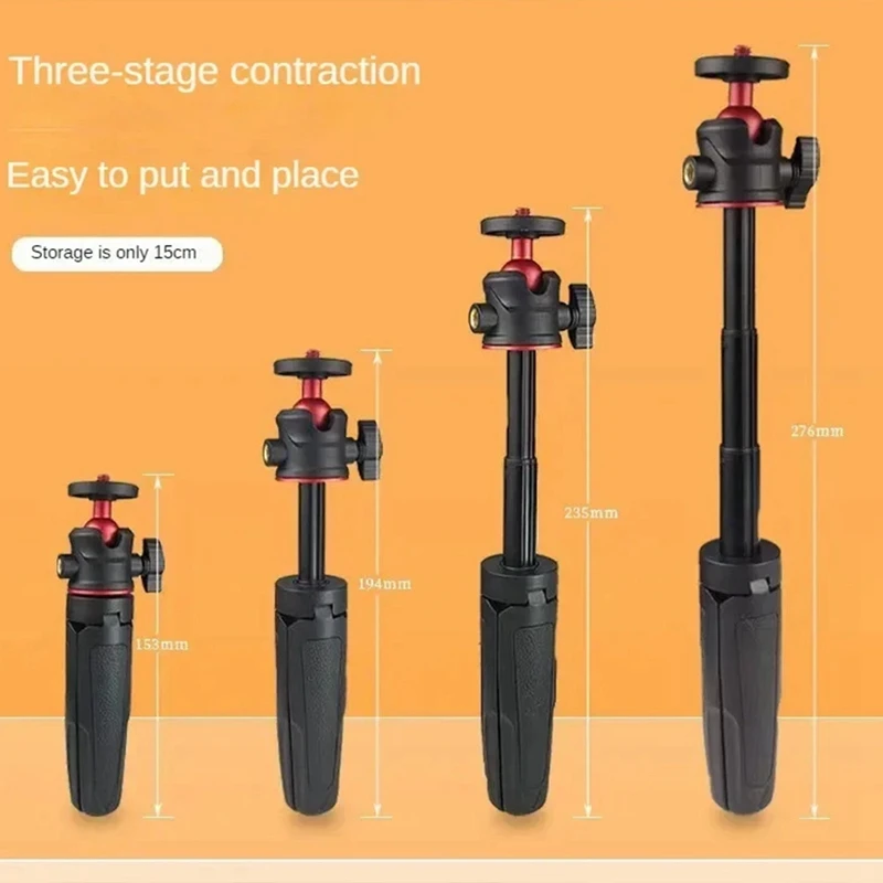 Мини-настольный штатив, ручной кронштейн для фотосъемки с гибкой шаровой головкой, винтовое крепление 1/4 дюйма для Gopro Pocket 3-WMAN