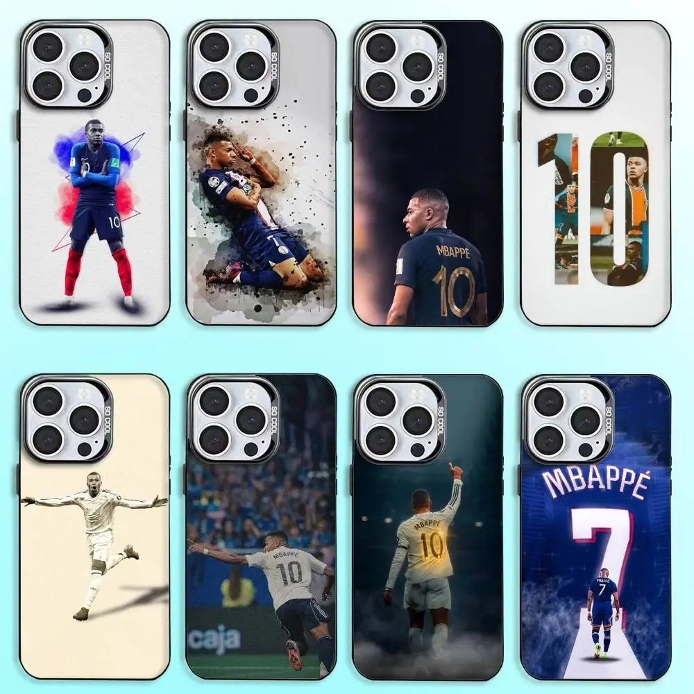

Football K-Kylian M-Mbappé 9 Phone Case For iPhone17,16,15,14,13,12,11 Plus,Pro Max Black Candy Matte Shockproof Cover
