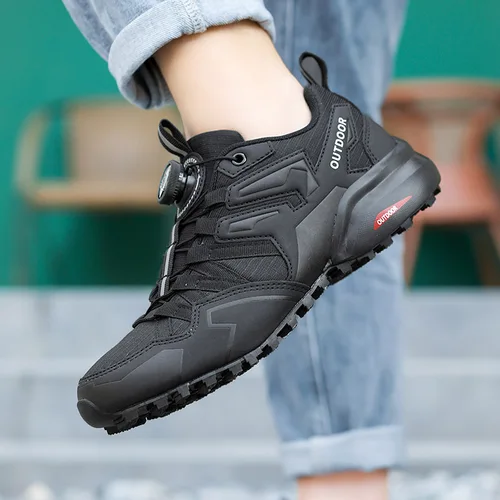 Imagen 2 del producto Zapatos de ciclismo para hombre y mujer, zapatillas de ciclismo mtb, zapatos para montar en bicicleta, zapatos de motocicleta, zapatos impermeables para bicicleta, zapatillas de senderismo negras