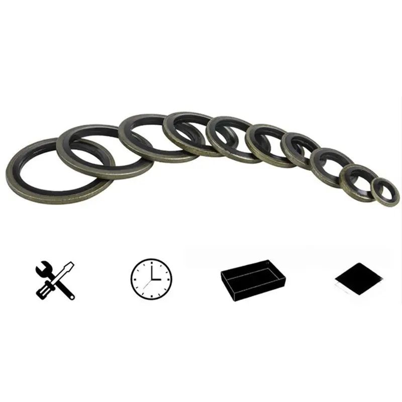 A76K Self-Centered Oil Washers 130Pcs Bonded Seal Gasket Assortment Kit For Automotive For Plumbing, Mechanical M6-M24