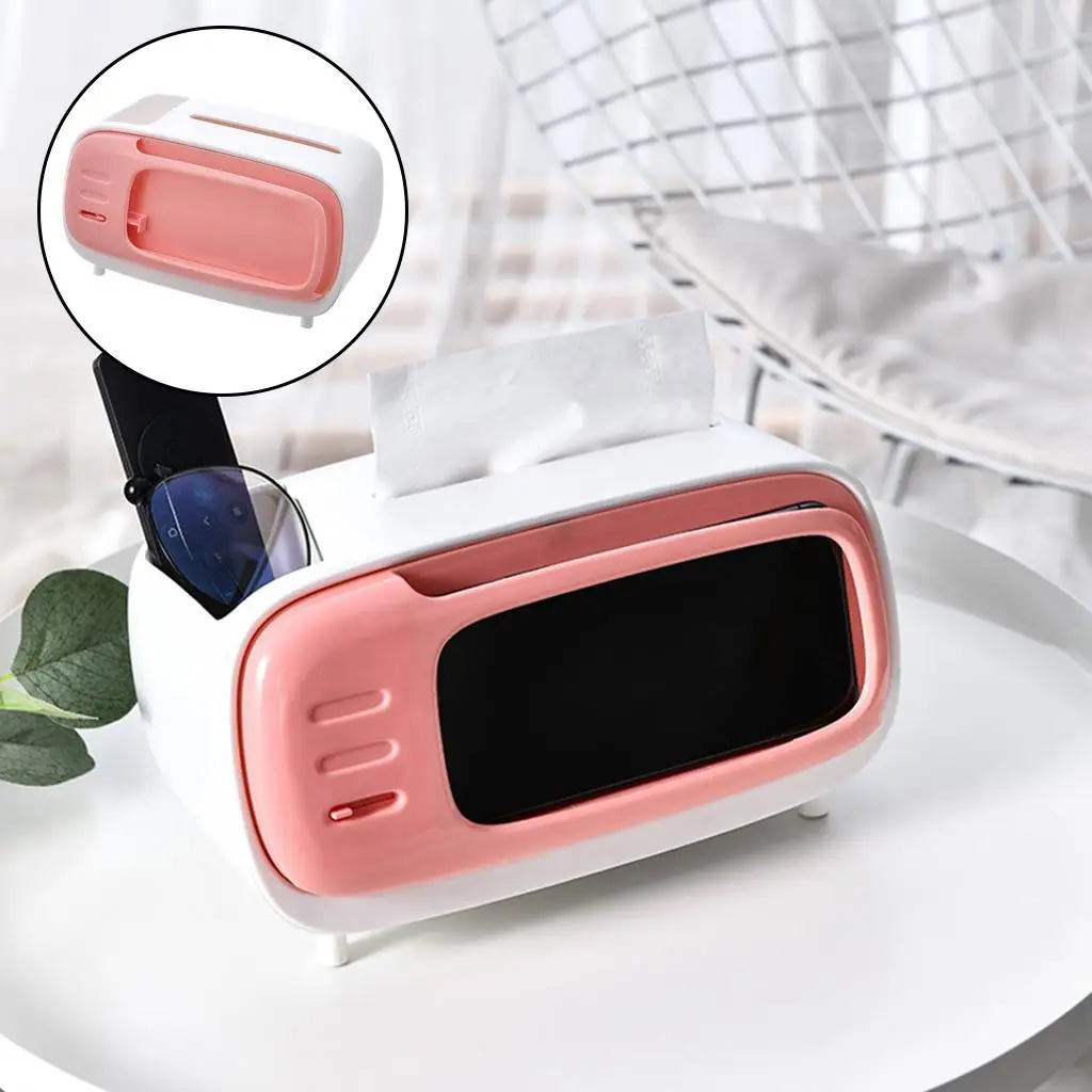Creative TV Shaped Multi-function Tissue Box Mobile Phone Stand Storage