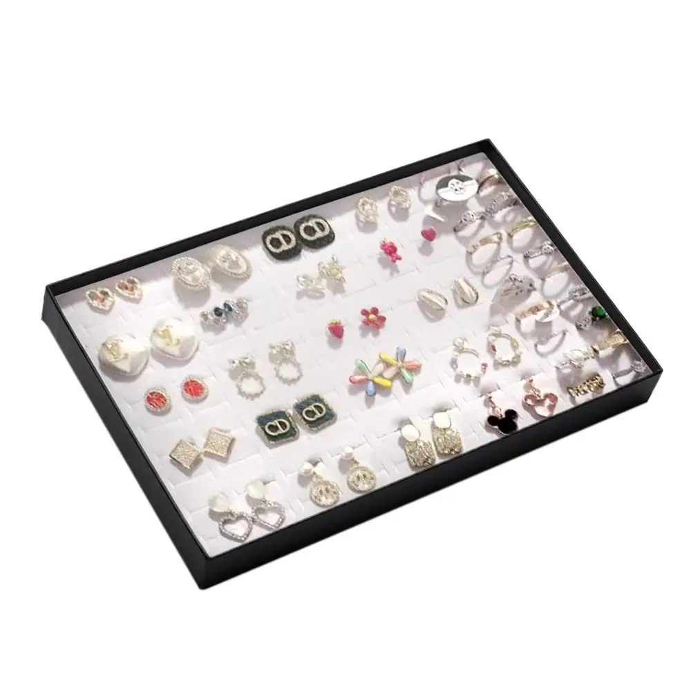 

Jewelry Display Cabinet Paper Ring Display Rack Earrings Transparent Cover Jewelry Storage Case 100 Hole Bracelet Ring Showcase