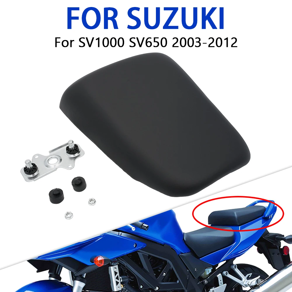 

Black Rear Pillion Passenger Seat Cushion Fit For Suzuki SV1000 SV650 SV 1000 650 2003 - 2012 Motorcycle Accessories