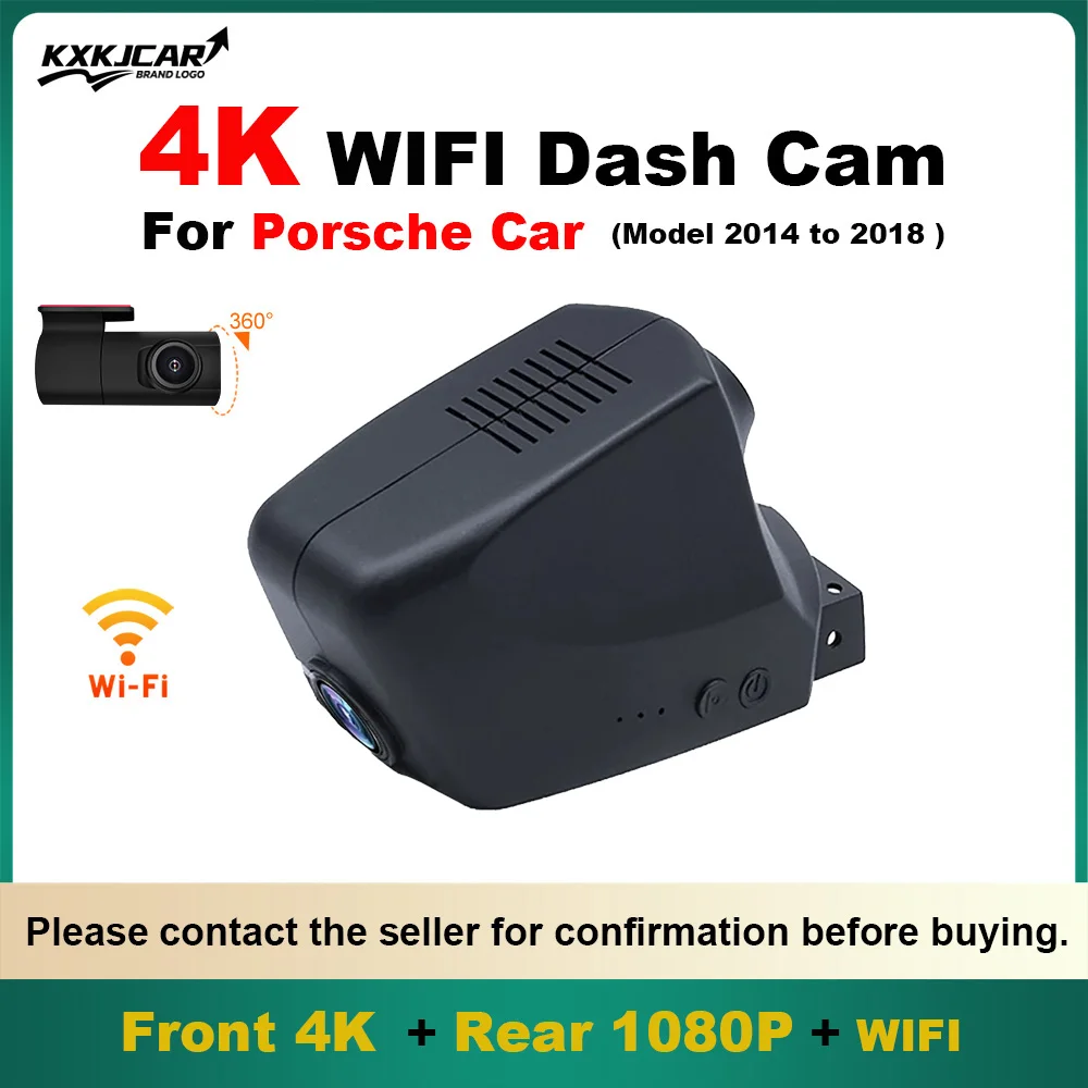 4K Plug and play Wifi Car DVR Video Recorder Dash Cam Camera For Porsche Cayenne Panamera Macan Taycan Cayman 911 Turbo 718