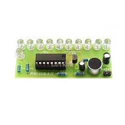 CD4017 Voice Control LED Water Light Kit Color Light DIY Electronic Kit Spectrum Fun Electronic Production Welding Training