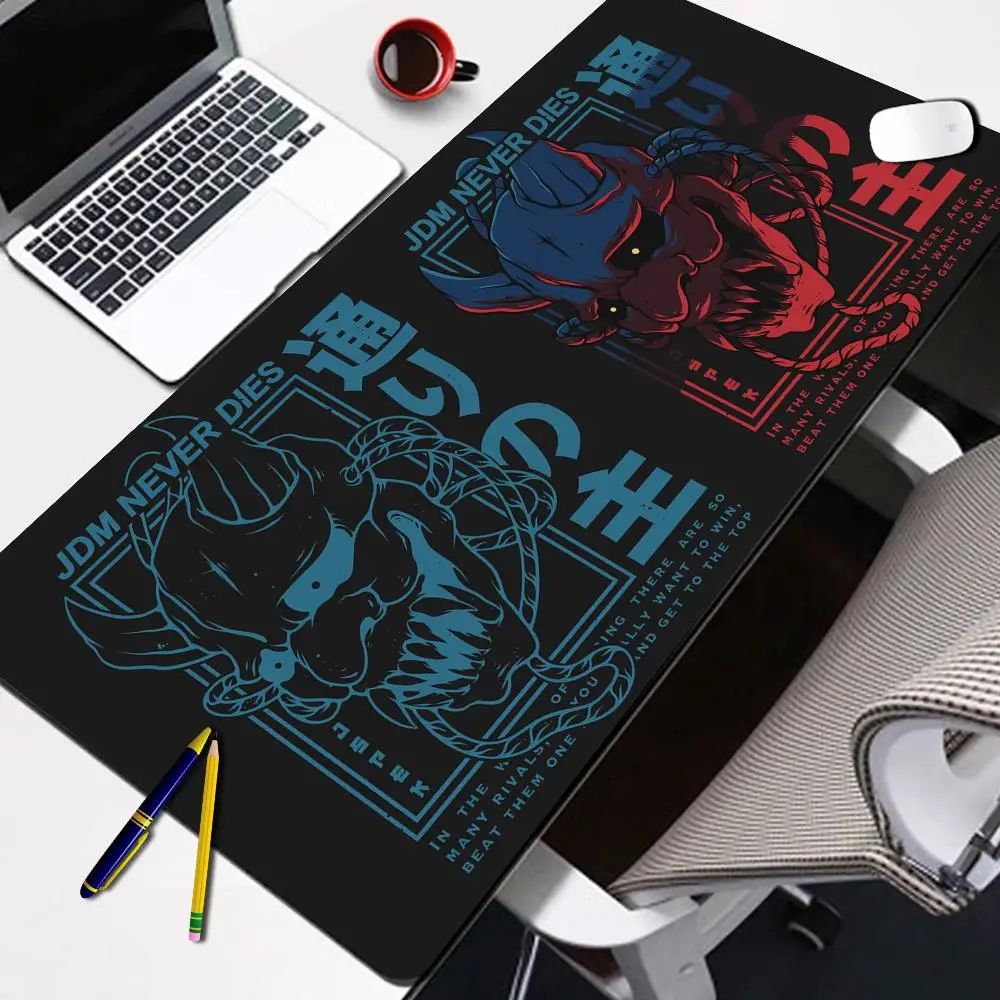 

Japanese samurai devil Mouse Pad Cute HD Desk Pad Extended Gaming Keyboard Mats Large XXL Gamer Mousepad 90x40