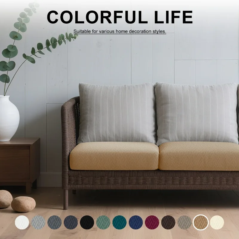 وحدات غطاء وسادة أريكة الجاكار 1 2 3 4 مقاعد L على شكل الأريكة الغلاف المقعد الخلفي وسادة تغطي 2026 غرفة المعيشة #3