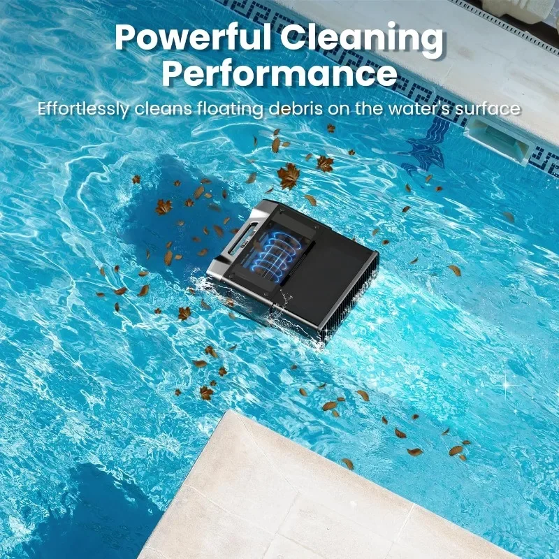 Yinole penyaring kolam robot tenaga surya, Skimmer kolam dengan opsi pengisian ganda, pembersihan Spot dan parkir otomatis