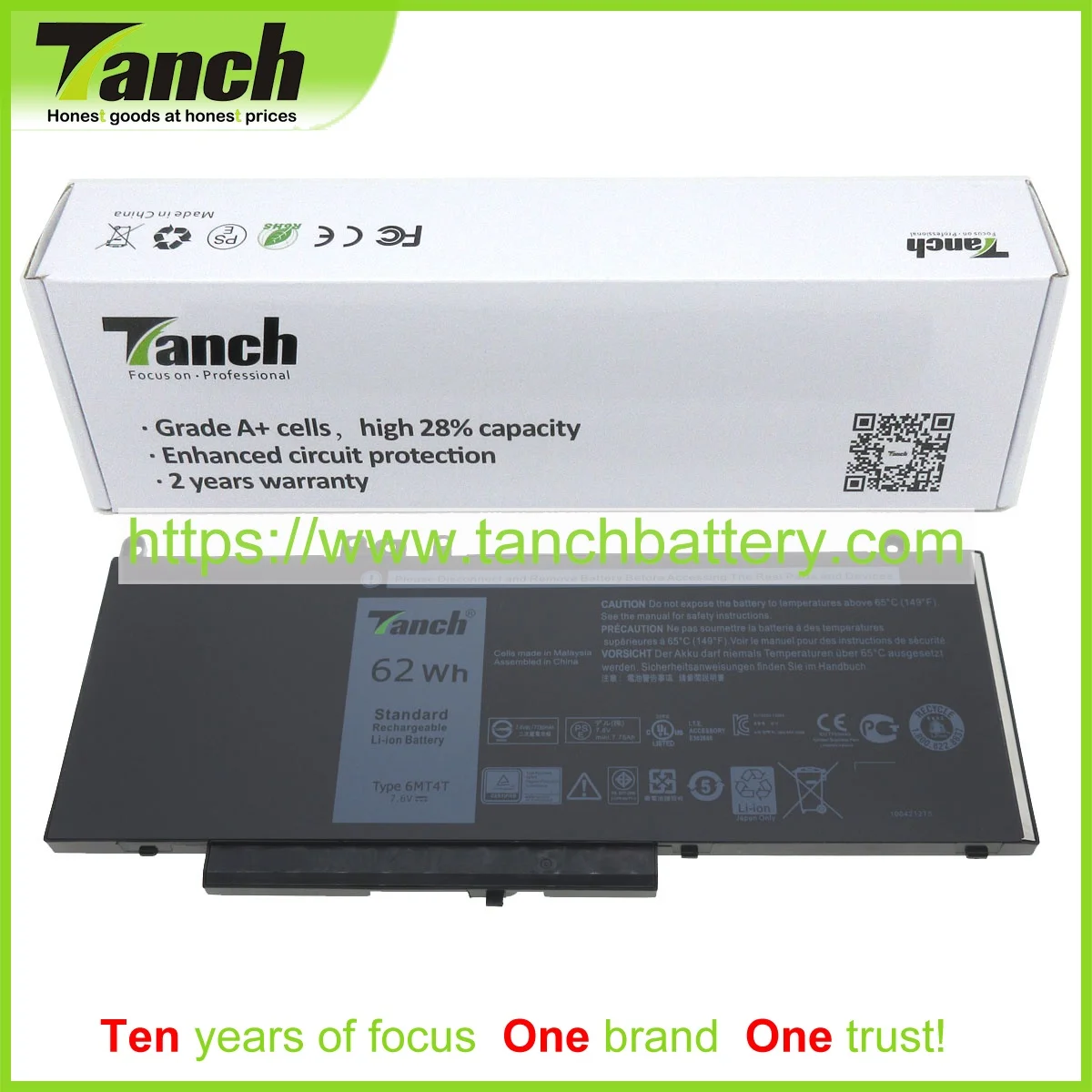 Tanch Laptop Batteries for DELL E5270 6MT4T 14 5000 8V5GX 15 TXF9M 07V69Y 4F5YV 0HK6DV 0 14-E5470 3160 5450 0WYJC2 P48F001 1KY05