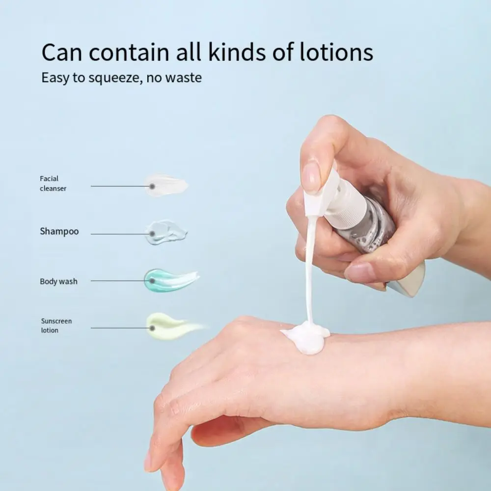 2/3/4 in 1 Travel Refillable Bottles Set Leak Proof Reusable Empty Bottle Kit 50ml Lightweight Pump Lotion Bottles Shampoo