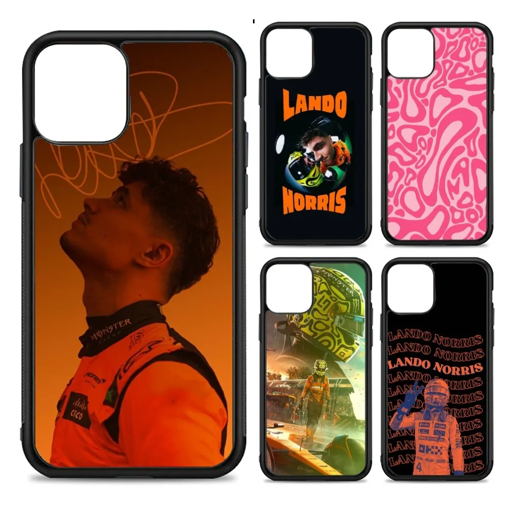 F1 Formula 1 L-Lando Norris Phone Case Silicone PC+TPU For For IPhone 11 12 13 14 15 16 Plus Pro Max Cover