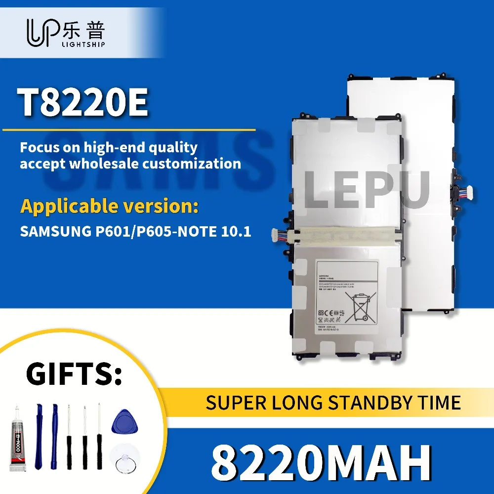 

Galaxy Tablet Battery T8220E 8220mAh for SAM P601 + Tools Kits Replacement Battery T8220E Galaxy P605 NOTE 10.1 Quality Battery
