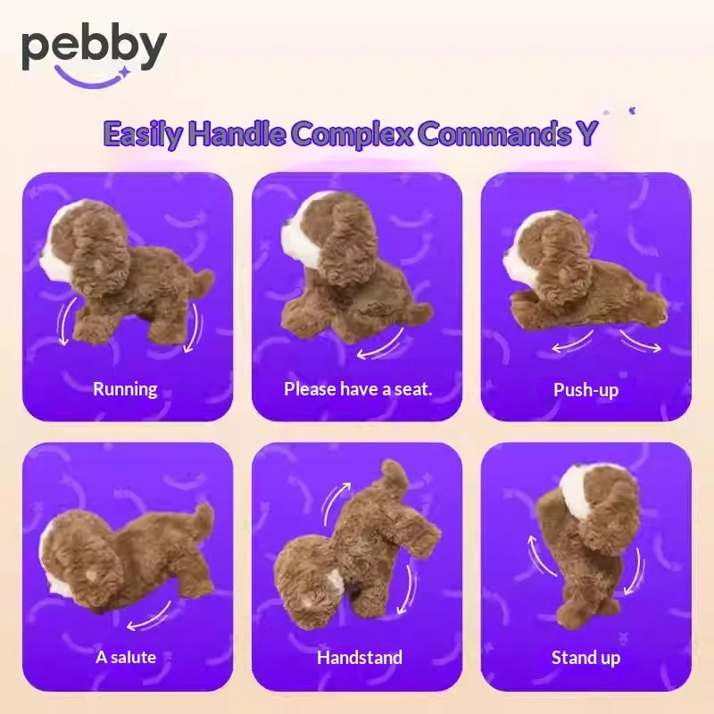 Pebby Pets Puppy AI Smart Robot Companion Think Before You Act Course Sparring Intelligent Dialogue Wireless Intelligence Gifts