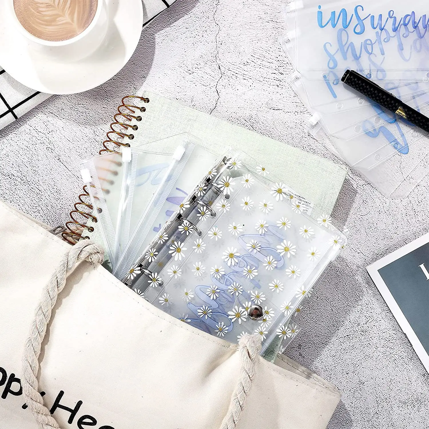 12pcs with Cover Notebook Collection Bag Set Financial Loose-leaf Binder Notebooks Budget Binder Planner Journaling Hand Account