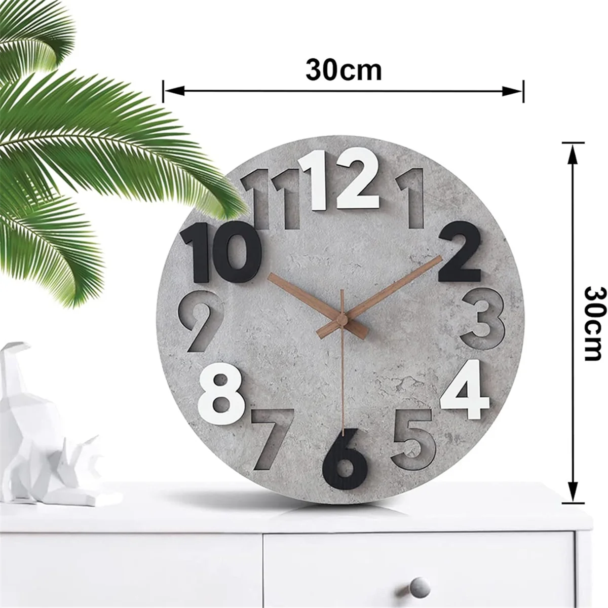 Wall Clocks for Room,Wall Clocks for Living Room Modern,Large Silent Wall Clock for Kitchen Living Room Bedroom 12 Inch