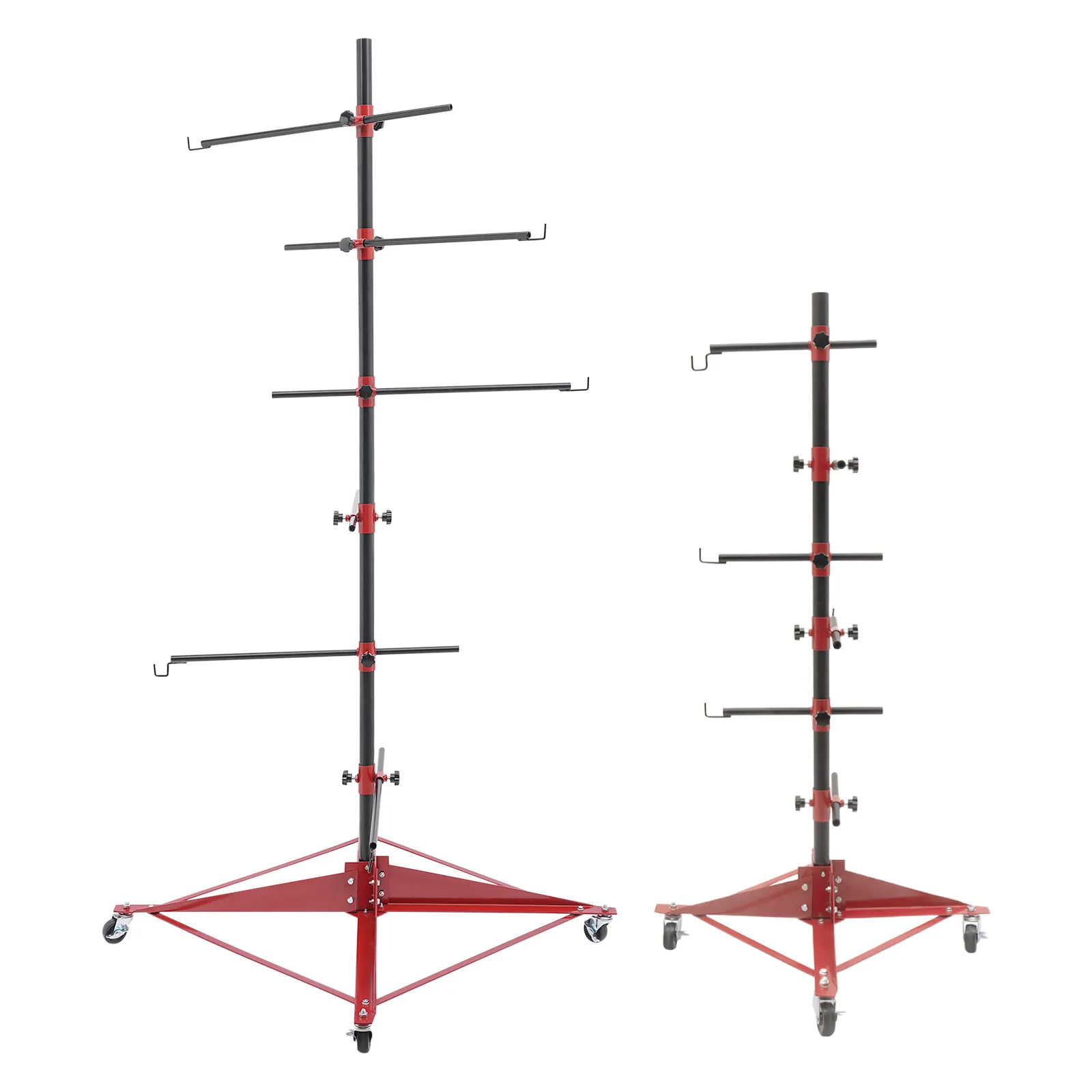 Panel Tree Paint Stand Automotive Paint Stand 6 Hooks w/ 4 Wheels Strong Bearing Capacity