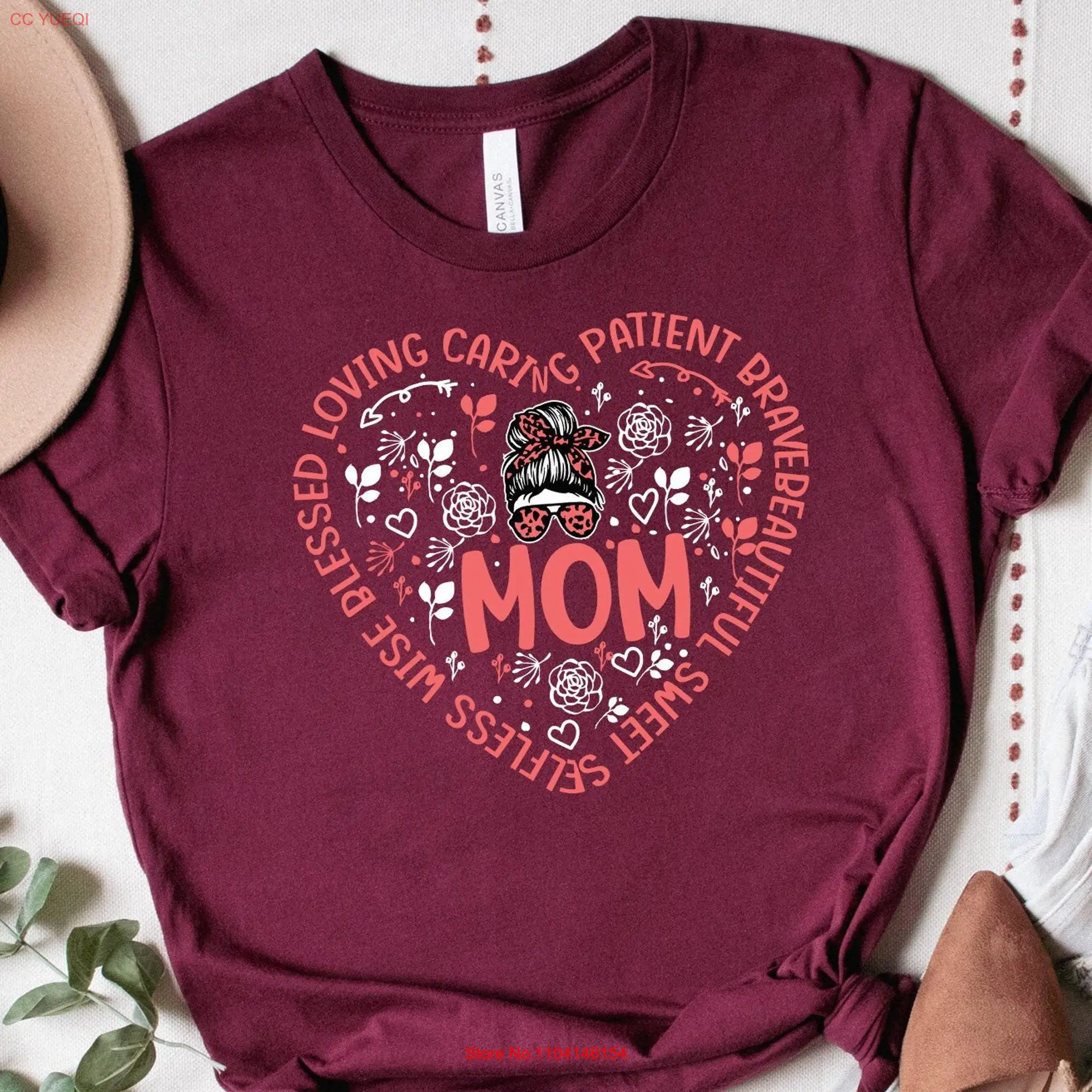 Mother HearT T Shirt Mothers Day New Mommy Cute Mom Skull for Her Mama long or short sleeves