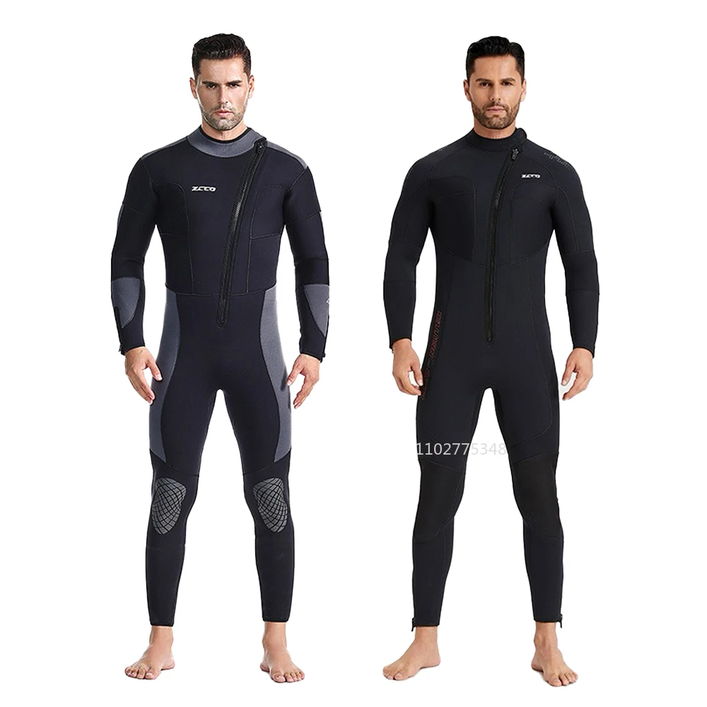 الرجال النساء 5 مللي متر النيوبرين بذلة قطعة واحدة طويلة الأكمام بدلة غطس الغوص Spearfishing تصفح الغوص الدفء بدلة غطس