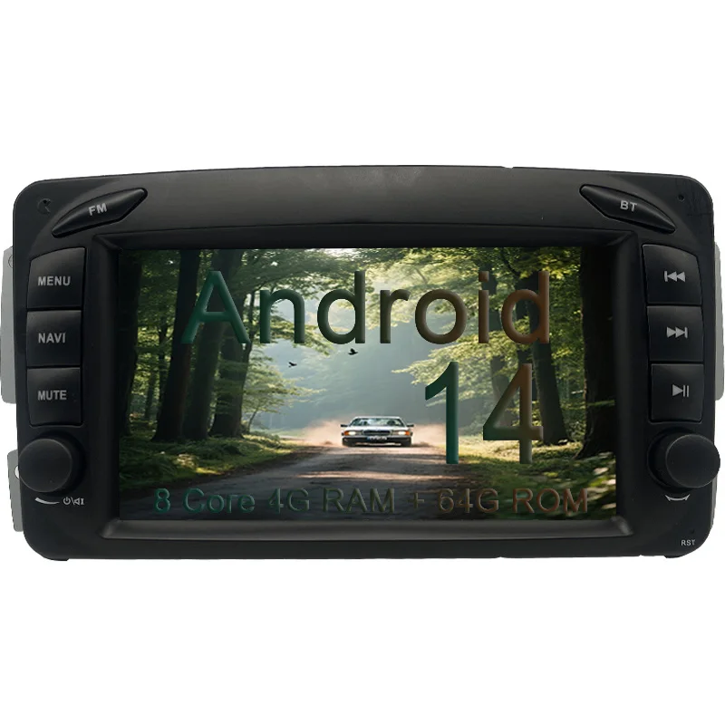 

Android car radio for Mercedes Benz C-Class W209 stereo screen Carplay Android Auto Bluetooth GPS Navigation FM radio 8’ [4+64G]