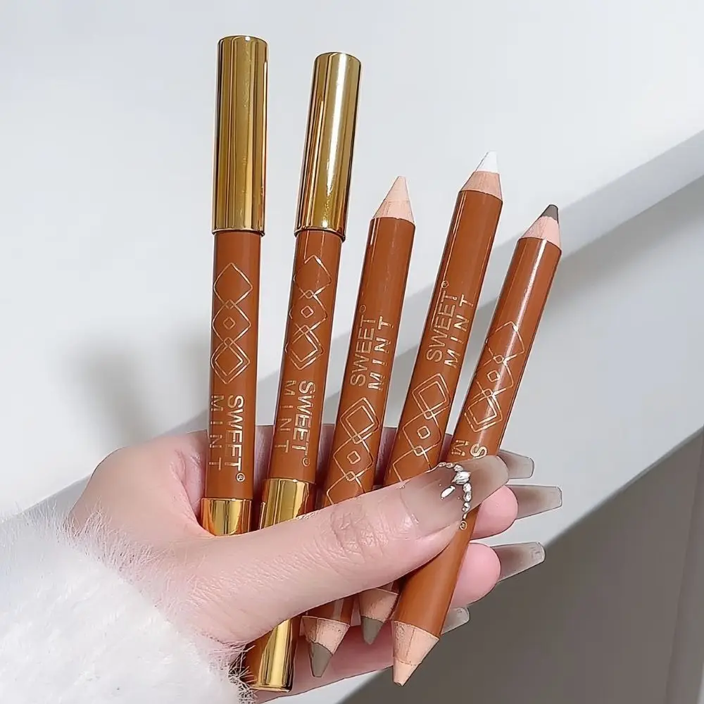 Double Head Contouring Shading Pen Shadow Face Brighten Highlight Stick Brightening Skin ดินสอคอนซีลเลอร์สามมิติ