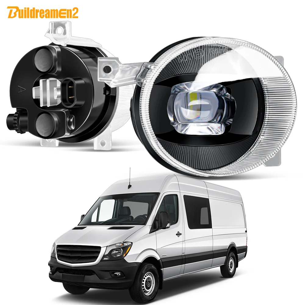 2 X 30W LED Fog Light Assembly Canbus Car Lens Fog Daytime Running Lamp For Mercedes Benz Sprinter W906 2014 2015 2016 2017 2018