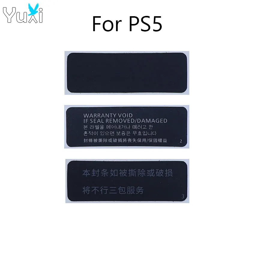 

YuXi 3pcs Host Sealing Label Seal For PS5 Console Shell Housing Warranty Sticker Repair Part