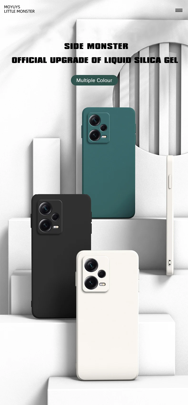 Quadratische matte Silikonhülle für Xiaomi POCO X5 X5PRO 5G Soft Fundas Poco X5 Pro 5G Matte Basic Cases Caqas – Detail 1