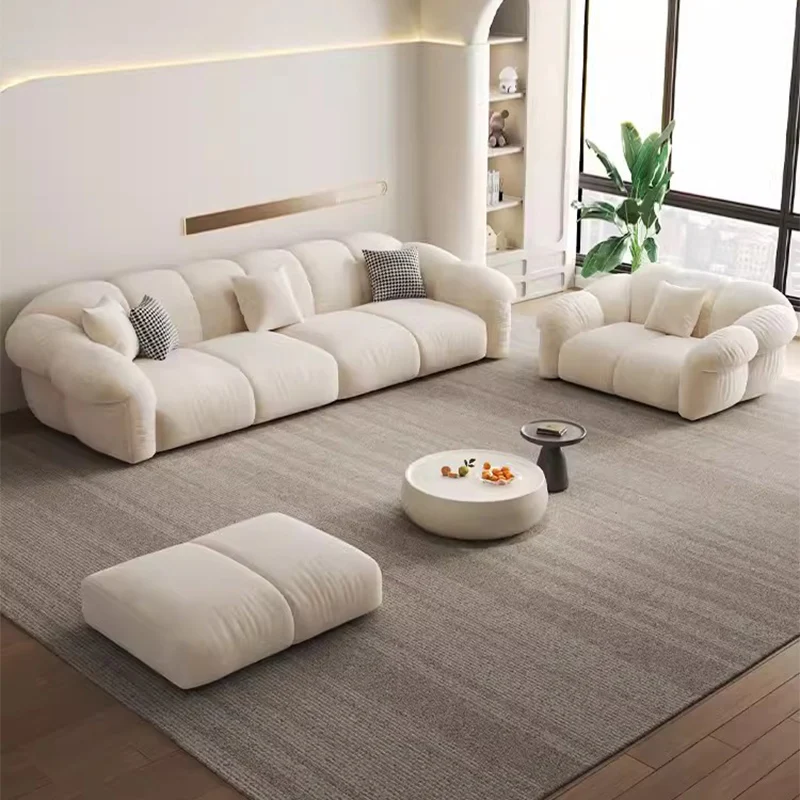 

Mini Cream Banquet Living Room Sofas Theater Upholstered Lazy Clouds Comfort Couchs Vintage Relax Sofa Para Sala Home Furniture