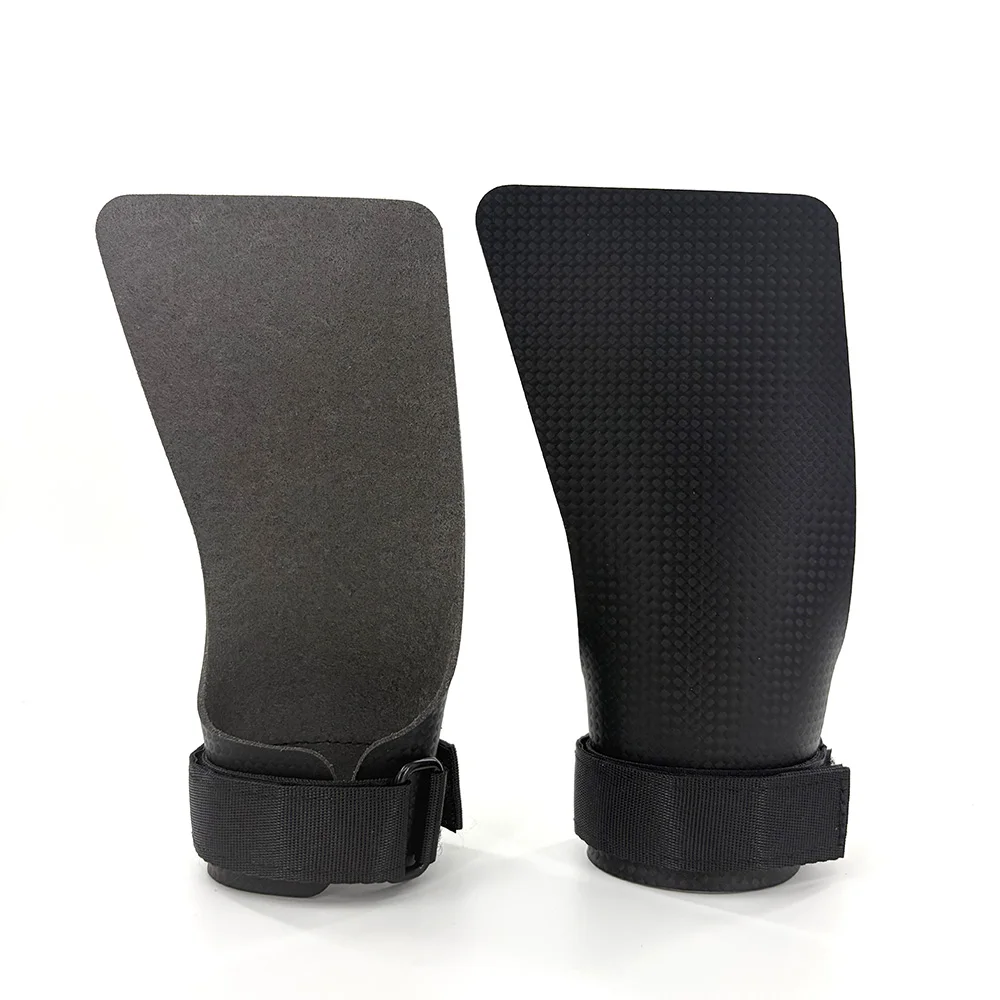 Picture 5: Perfect Combination of Carbon Hand Grips and Sweatband Wrist Wrap for Crossfit Pull Ups Cross Training Gymnastics Workout