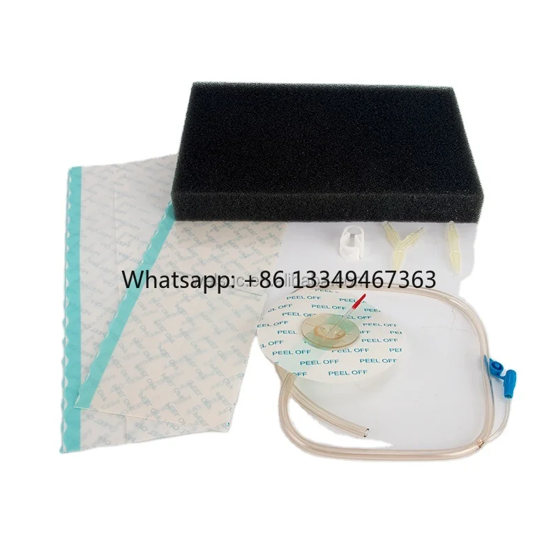Black Sponge NPWT Self-Adhesive Wound Dressing Kit 20*10*3 Medical Products for Surgical Wound Healing