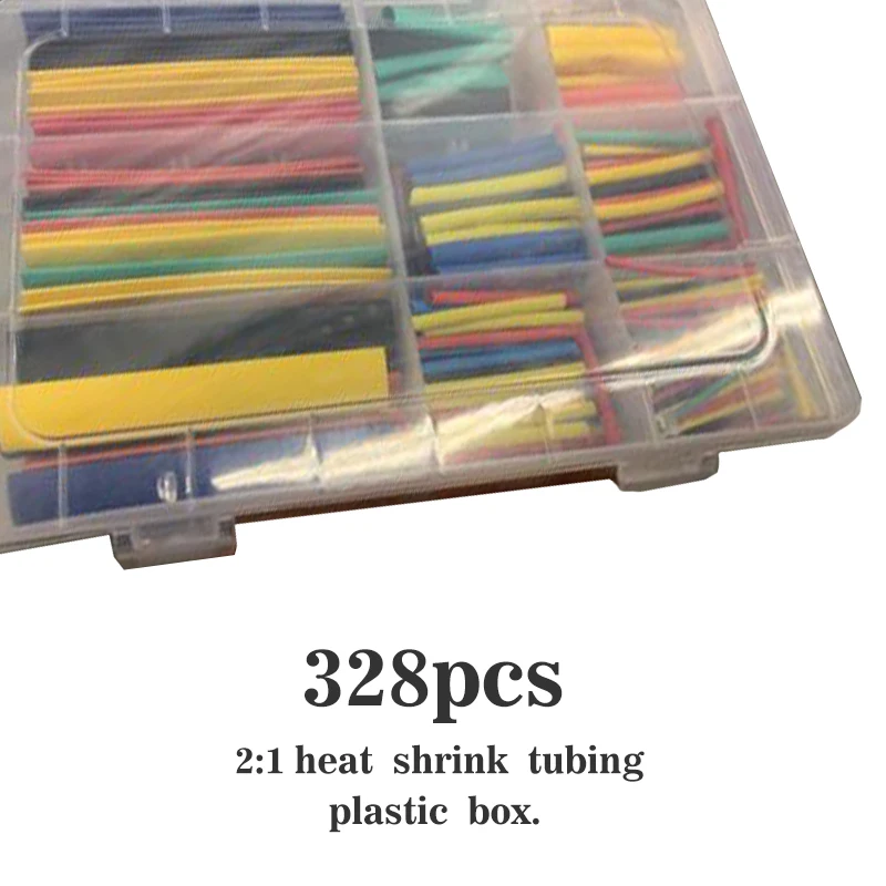 Set di 328 Tubi Termorestringenti Assortiti, Rapporto 2:1, Kit Isolante per Cavi e Fili