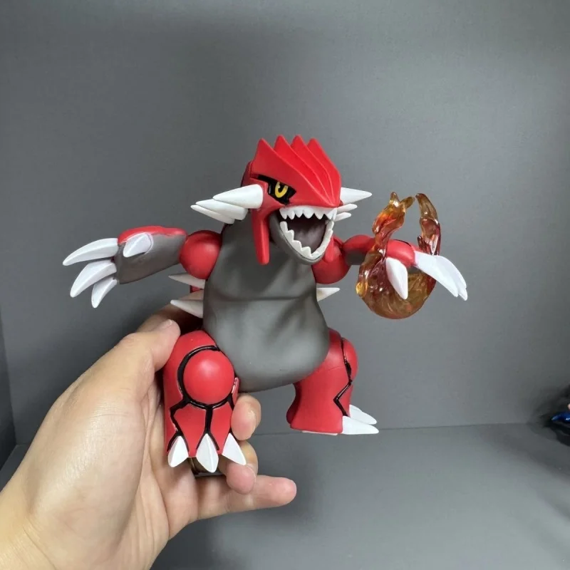 Groudon Figur Anime-Figur Pocket Monster Actionfigur PVC-Modell Desktop-Dekoration für Anime-Fans Erwachsenen-Sammlerstück Geschenk
