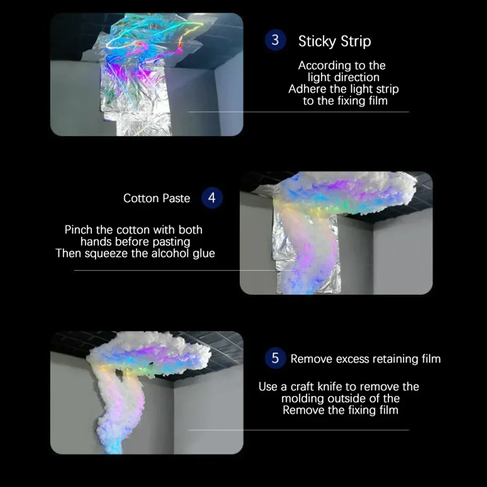 RGB Thundercloud Light Strip DIY Gaming Lighting APP Remote Dream Color LED Bar for Room Home Theater Decor Levitating Lamp