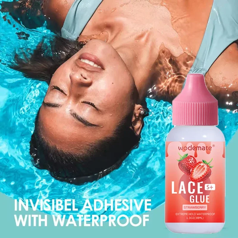 Watermelon Scent Lace Glue Adhesive Extreme Hold Invisible Hair Glue Strawberry Scent Lace Wig Glue Melting Spray for Wigs