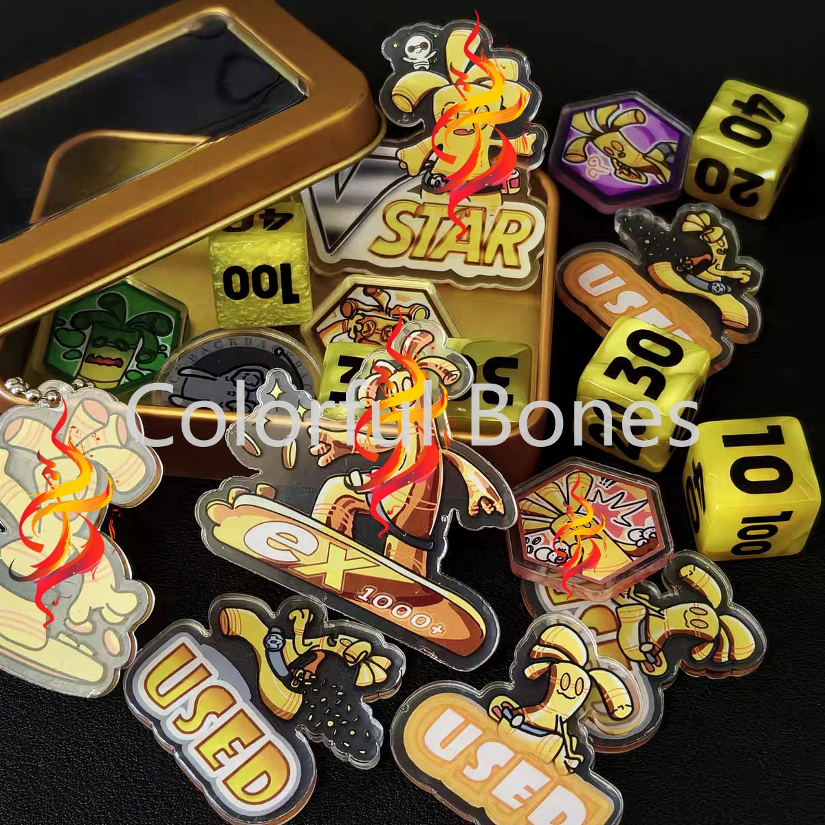 ポケモン-ptcg-ダメージインジケーターセット-ゴールデンゴテーマダイス-vstar-マーカー-ex-ボードゲームアクセサリー-ポケモンプレイヤーとファン向け