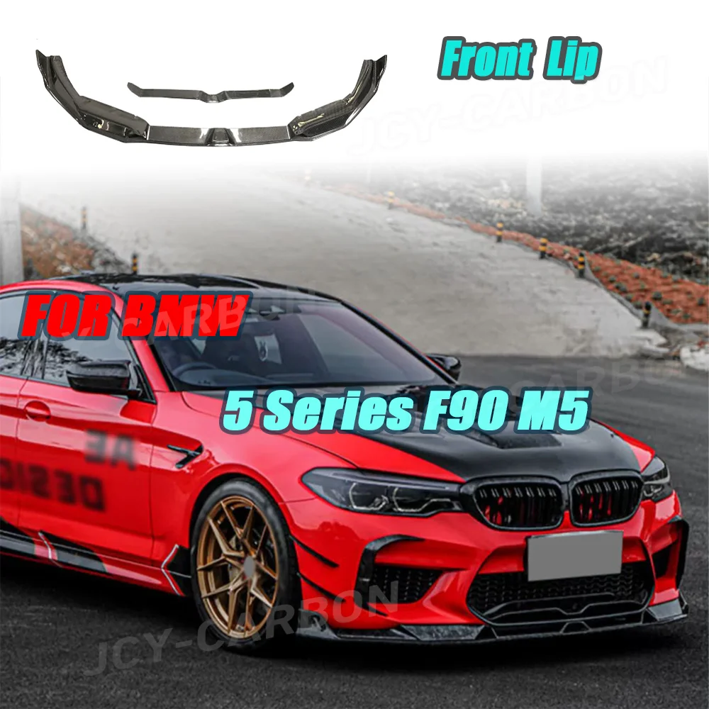 

Carbon Fiber Car Front Lip Body Kit Front Bumper Lip Cover Extension Front Chin Spoiler For BMW 5 Series F90 M5 2017-2019 FRP