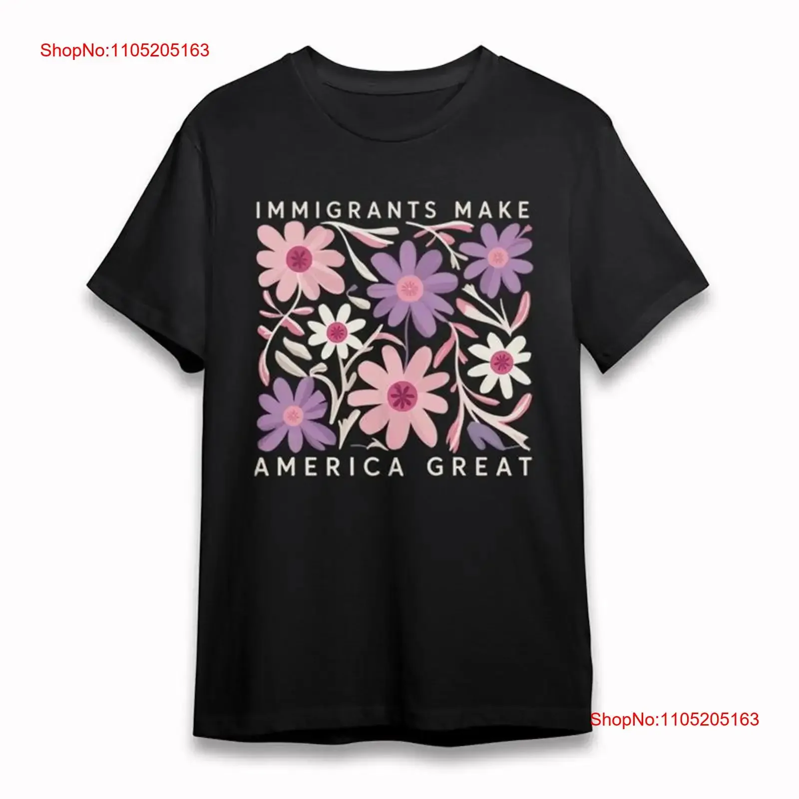 Men's Soft Comfortable Classic T Shirt Floral Diversity Values White Text vintage Washed designer clothes fashion