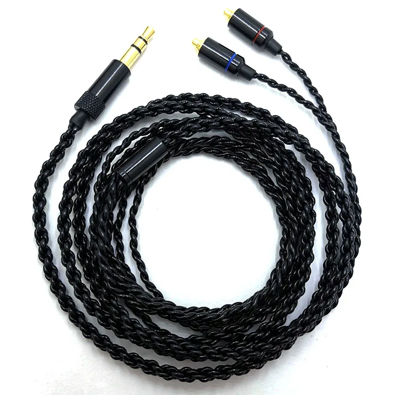 สายเคเบิล MMCX แบบ DIY รุ่น RY-c16 ความยาว 1.2 เมตร ขนาด 3.5 มม. ชุบเงิน สายอัพเกรด 4 เส้น สำหรับซ่อมสายหูฟัง HIFI