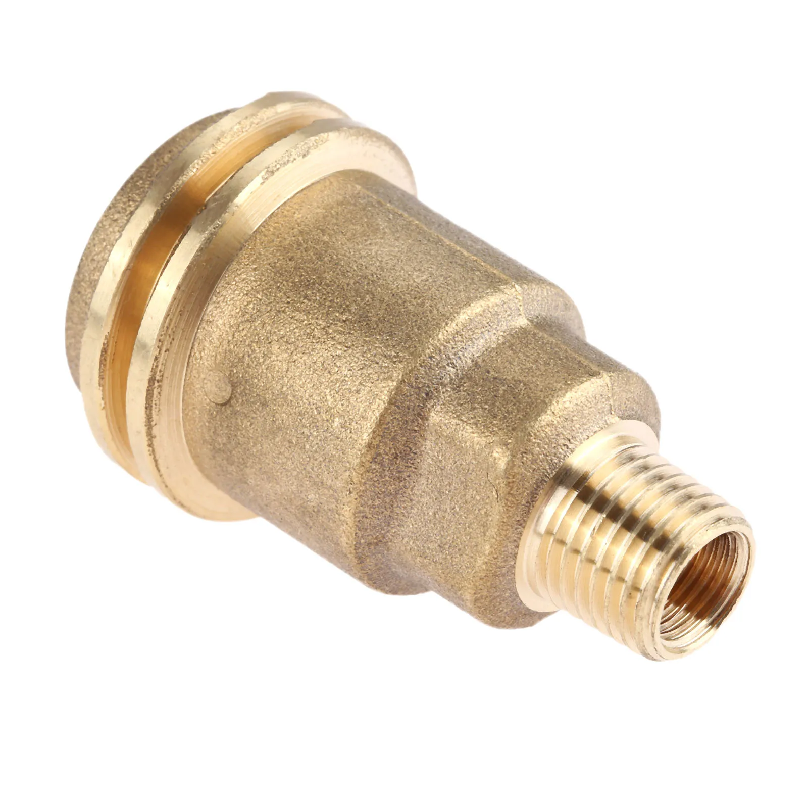 2Pcs Male QCC1 Nut Propane Gas Fitting Hose Adapter with 1/4 Inch Male Pipe Thread Solid Brass Outdoor Cooking Propane Adapter