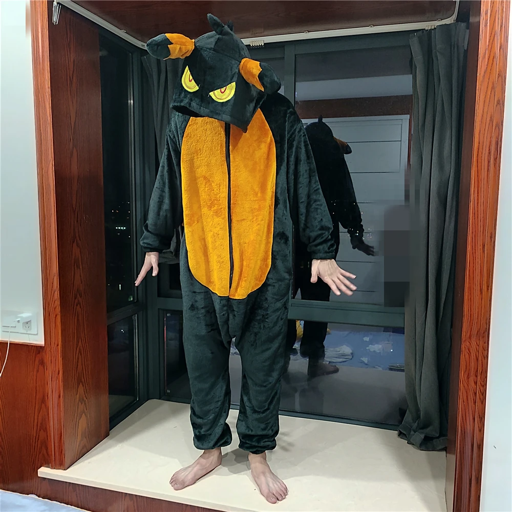 Game Monster Hunter Zinogre Nergigan Cosplay Costume Kigurumi Adult Unisex Pajamas Flannel Jumpsuit Sleepwear Onesies Prop Gift - view 5