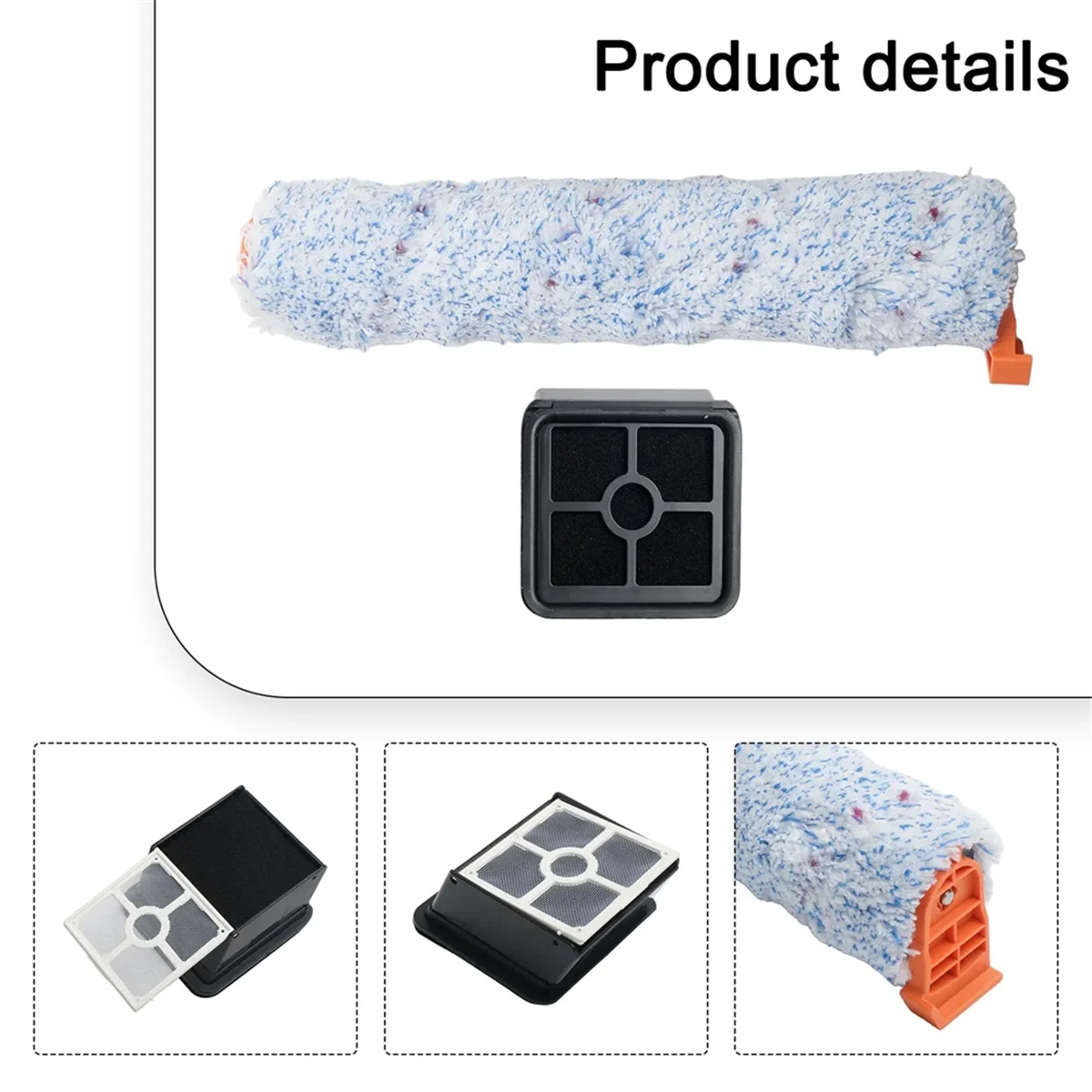 Filtres à brosse à rouleau pour aspirateur I LIFE W90, nettoyage à sec sans fil, lavage intelligent, pièces de rechange