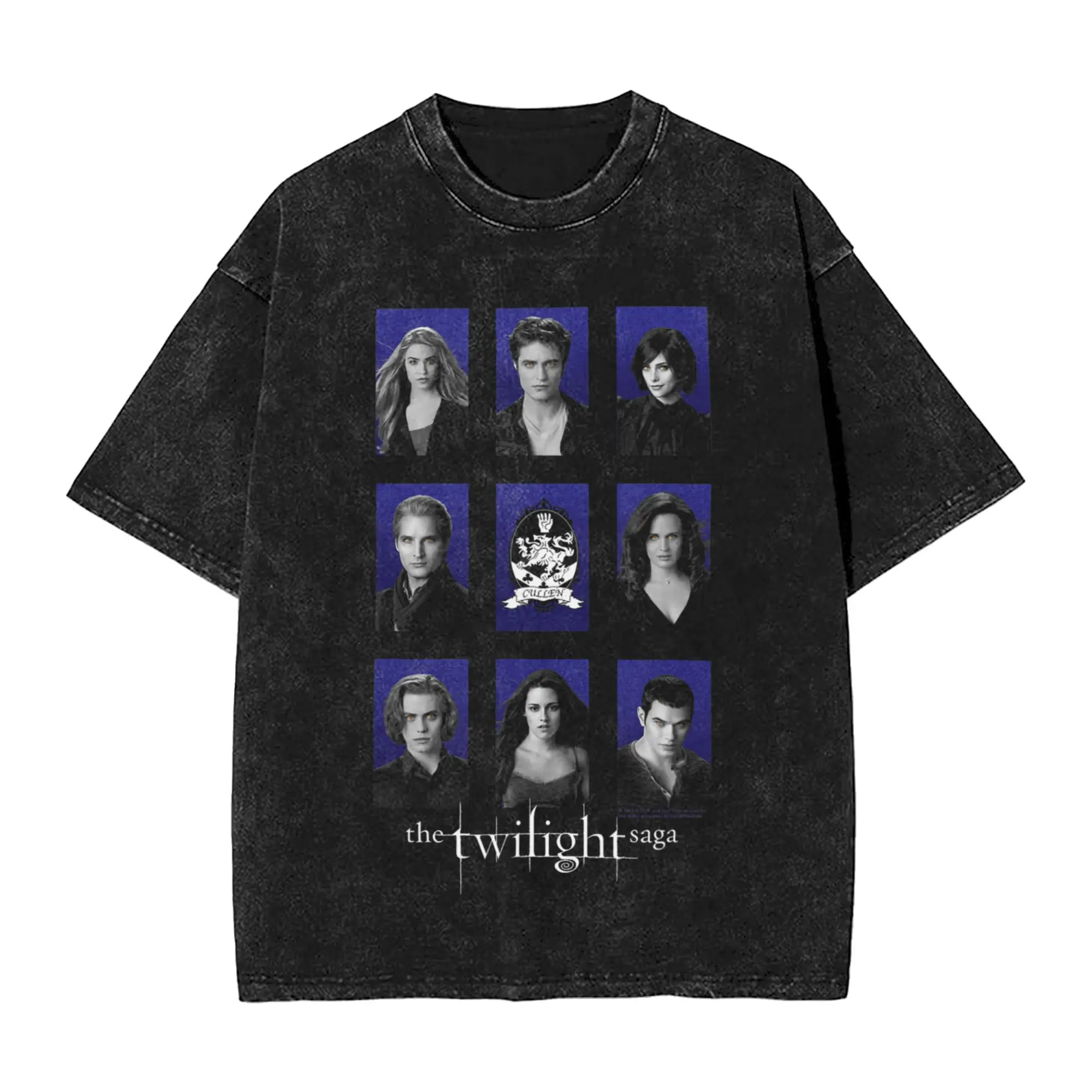 Twilight Cullen Family Portraits Movie Men T Shirt Washed  Awesome Tees Short Sleeve Crewneck T-Shirts 100% Cotton Clothing