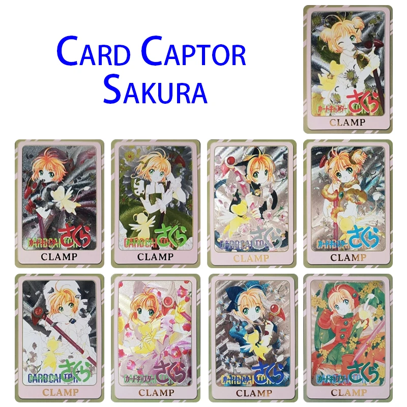 

9pcs/set Card Captor Sakura Anime characters Kinomoto Sakura collection card Board game card Homemade Kids toys Christmas gift