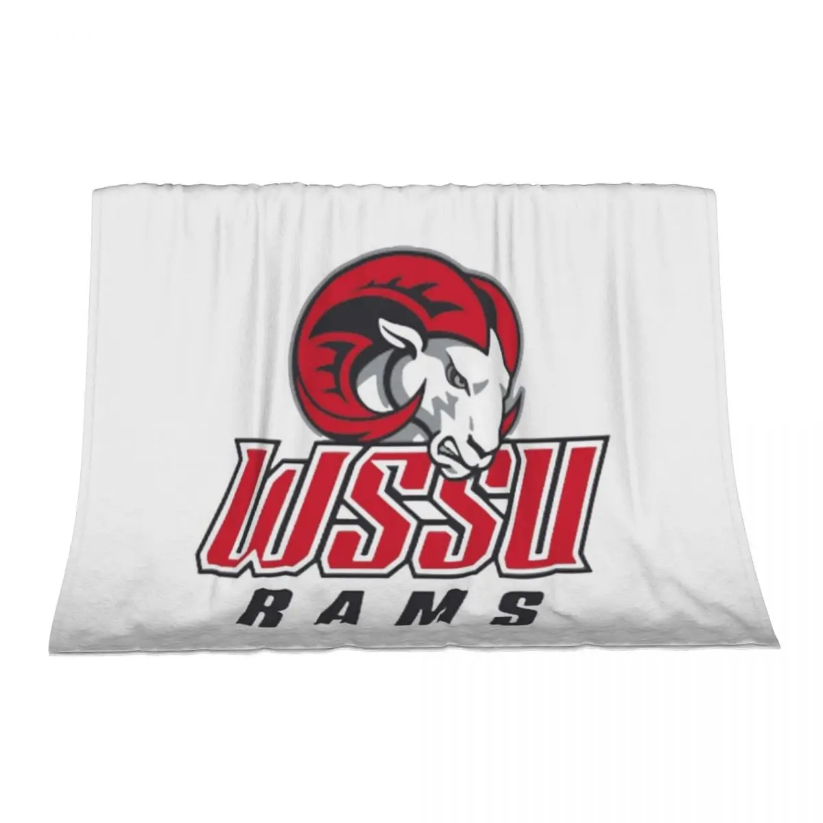 

WSSU Rams Red T-Shirt Throw Blanket Luxury Throw Softest blankets and throws Beach Blankets