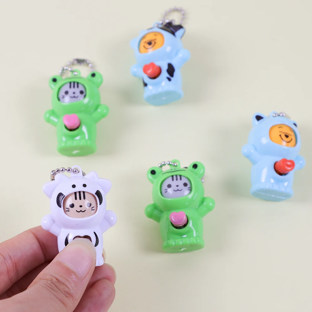 10Pcs Mini Cartoon Face Change Doll Device Pendent Toys for Kids Birthday Party Favors Pinata Filler Carnival Prizes Fun Game