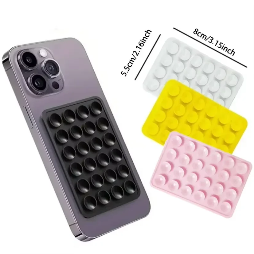 

24Silicone Fixture Suction Cup Phone Holder Backed Adhesive Sucker Pad Universal Portable and Movable Stand Anti Slip Phone Case