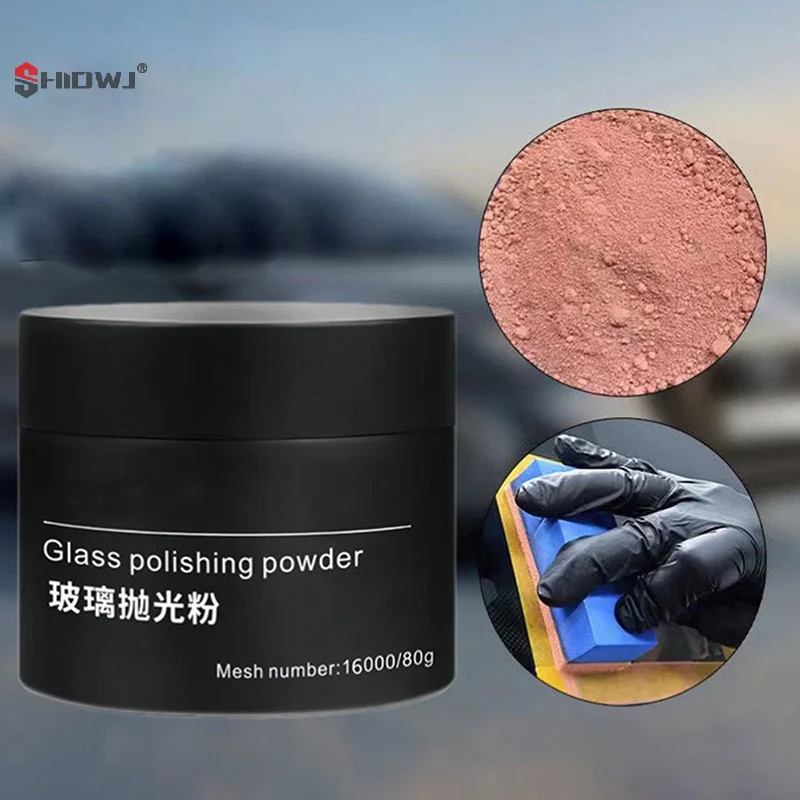 80g Glass Polish Cerium Oxide Powder Car Window Polishing Mirrors Powder Powder Glass Remove Composite Rare Repair Tool