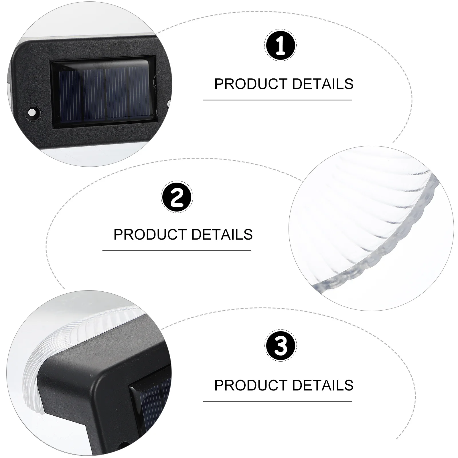 4 قطعة أضواء الفناء الشمسية في الهواء الطلق إضاءة مقاومة للماء الجدار مصباح لحديقة مسار سطح السفينة سياج مشرق إضاءة حثي ديكور #2