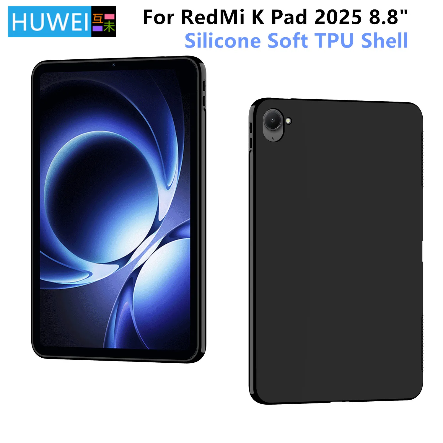 HUWEI حافظة ناعمة لهاتف Xiaomi Redmi K Pad 8.8 بوصة 2025 غطاء من السيليكون TPU لهاتف Redmi K Pad Red Mi K Pad 8.8 بوصة حافظة خلفية للكمبيوتر اللوحي