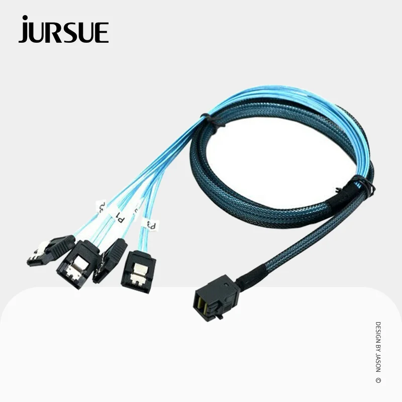 

Mini SAS SFF-8643 to 4 SATA 7pin жесткий диск 6 Гбит/с Raid кабель для сервера данных 1 м